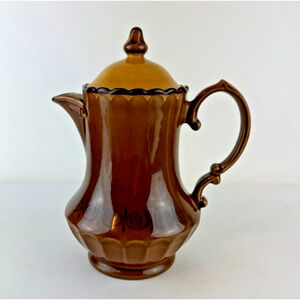 Vintage Metlox Poppytrail Vernon Coffee Pot  Teapot decanter San Fernando Gold